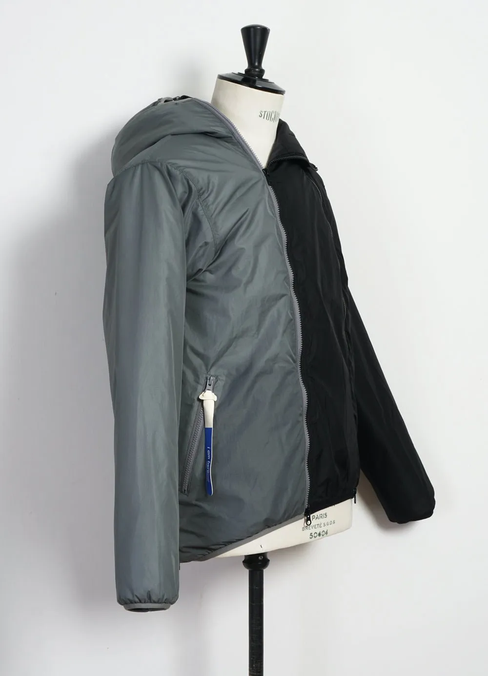 4 ZIPS PARKA | Black/Grey