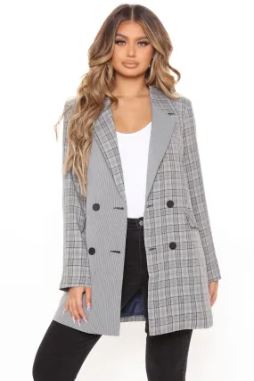 A Little Bit Spicy Blazer - Grey/combo