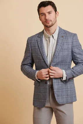 ABBOTT - Blue Tweed Check Blazer