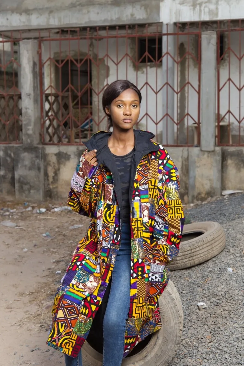 African Summer Parka In Patchwork