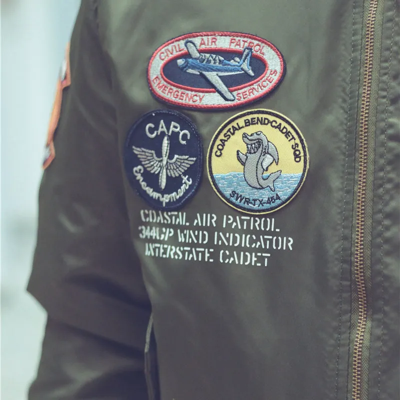 Air Force Badge Embroidery Men's Bomber Jacket