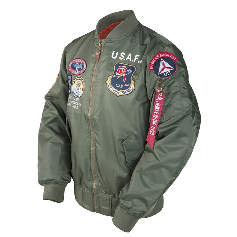 Air Force Badge Embroidery Men's Bomber Jacket