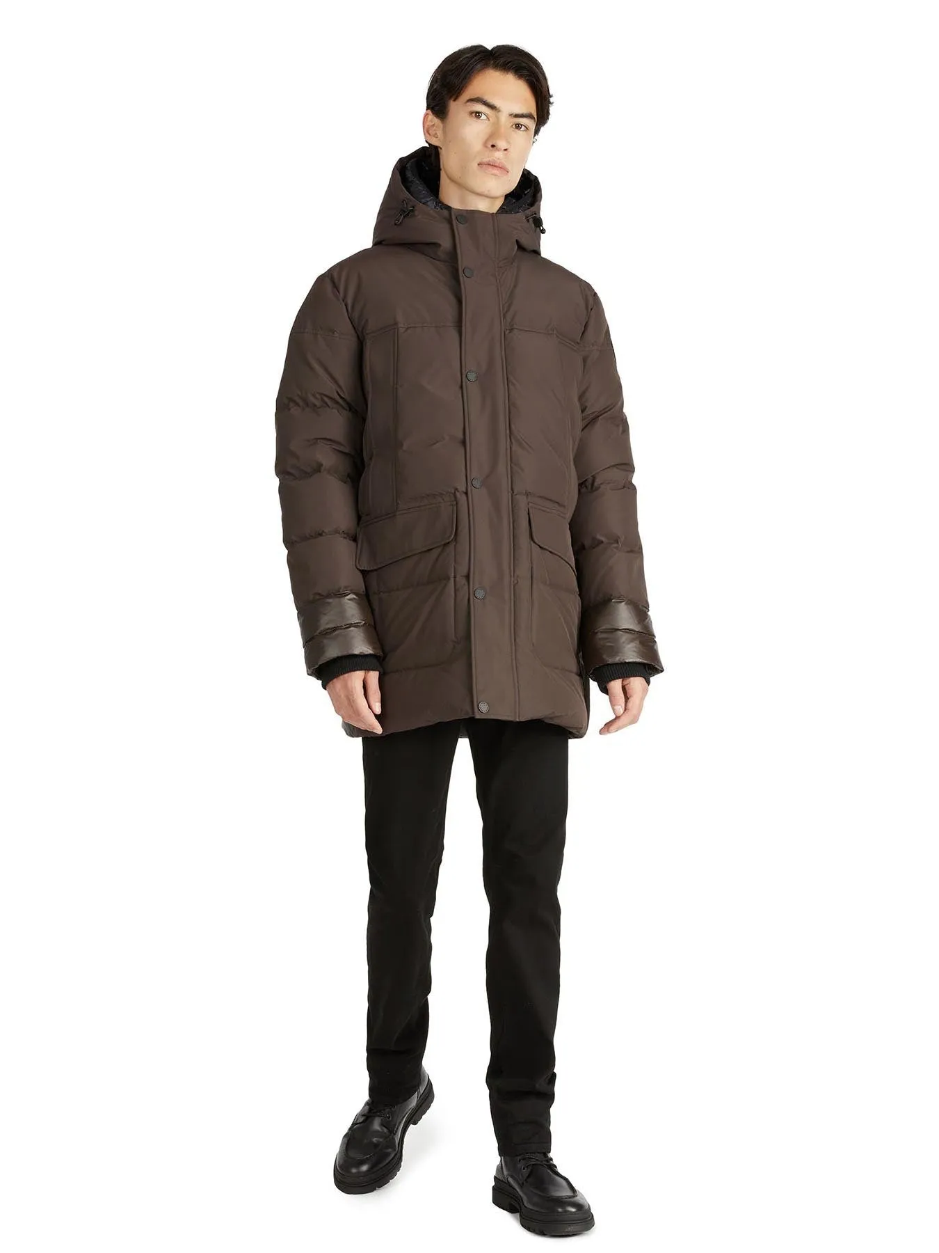 Alcott Men's Quilted Mixed-Media Parka