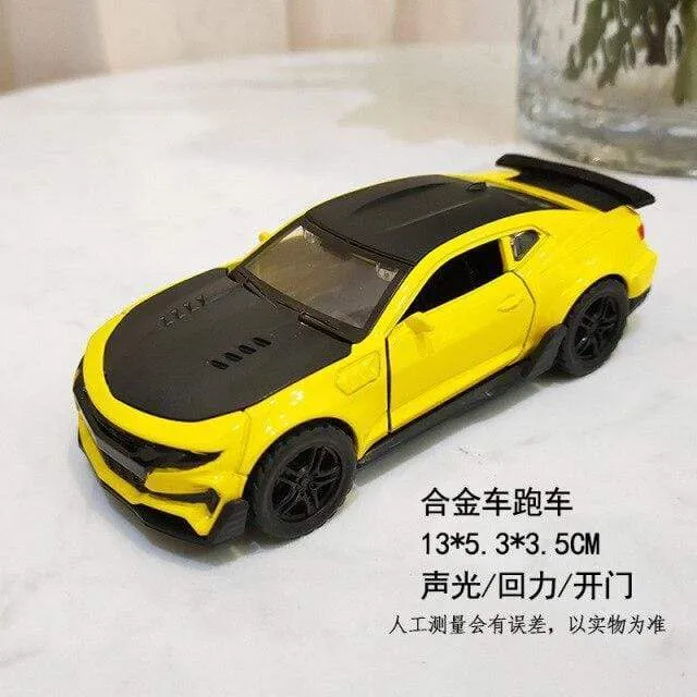 Alloy Pull Back Car 1:39 Simulation Sports Car Door Open Sound and Light Car Model