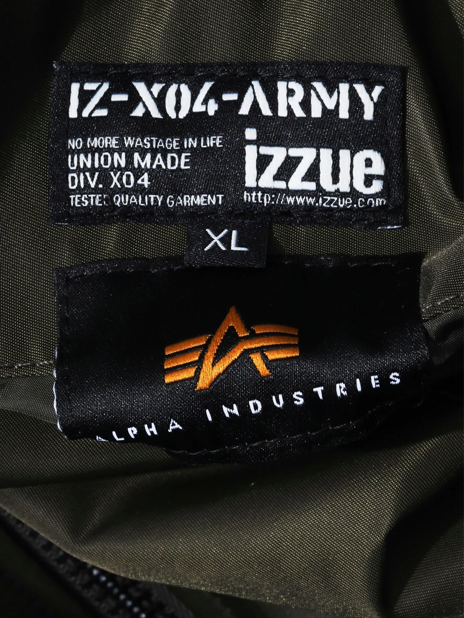 ALPHA X IZZUE MA-1 BOMBER JACKET