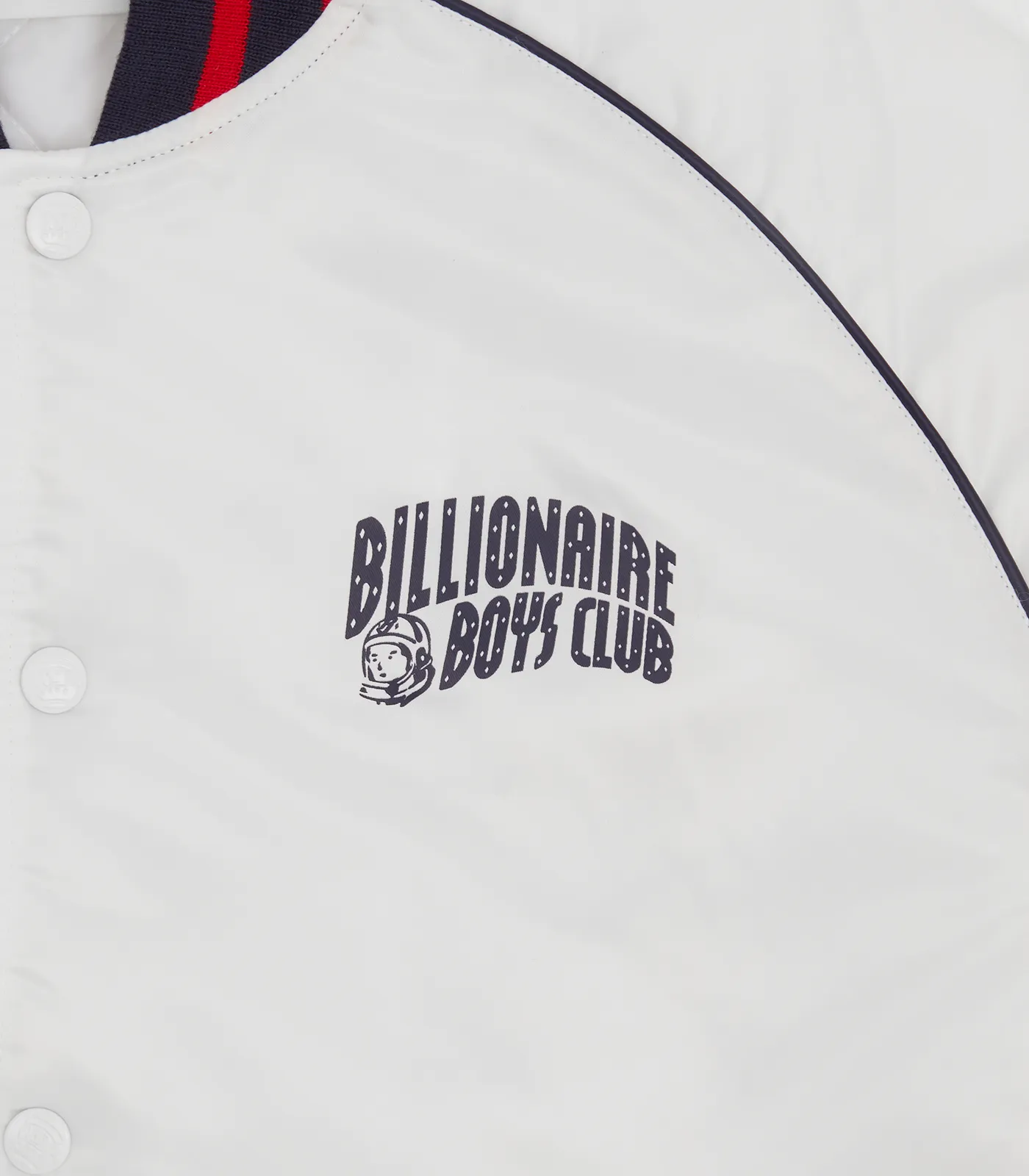 BBC X IC DINER SATIN BOMBER JACKET - WHITE