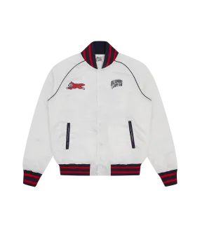 BBC X IC DINER SATIN BOMBER JACKET - WHITE