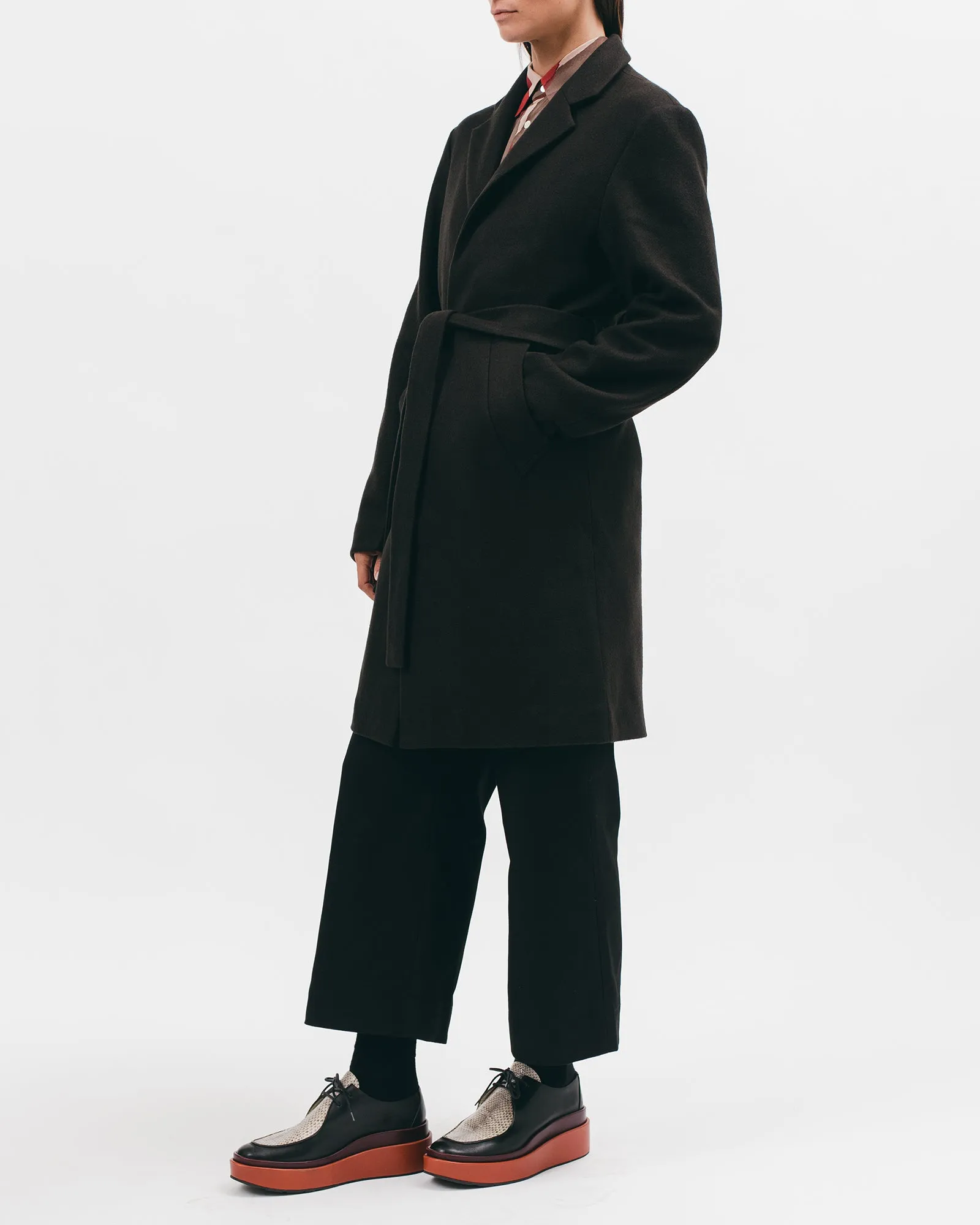 Belted Overcoat - Black