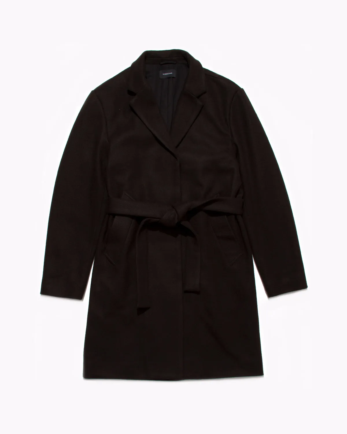 Belted Overcoat - Black