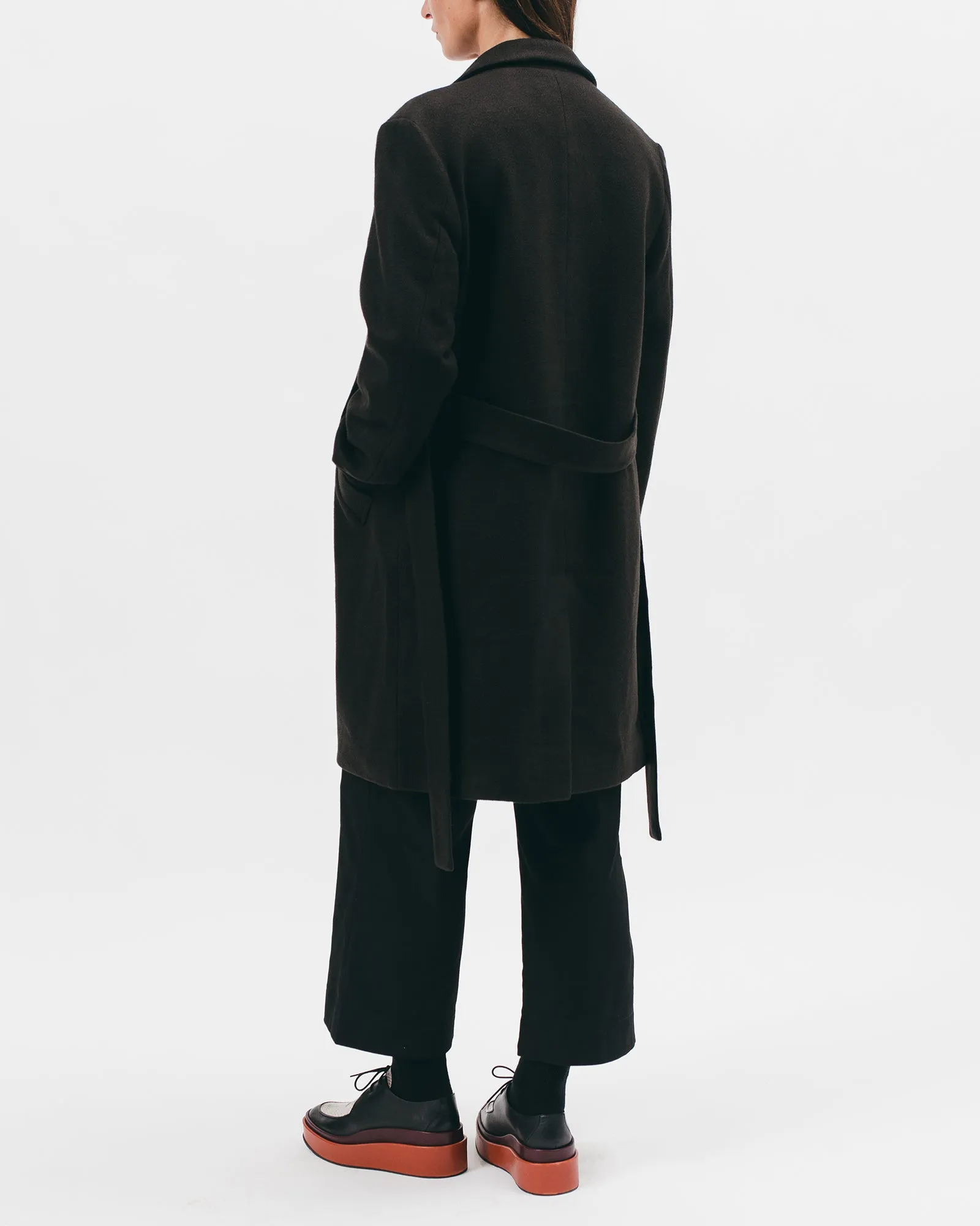 Belted Overcoat - Black