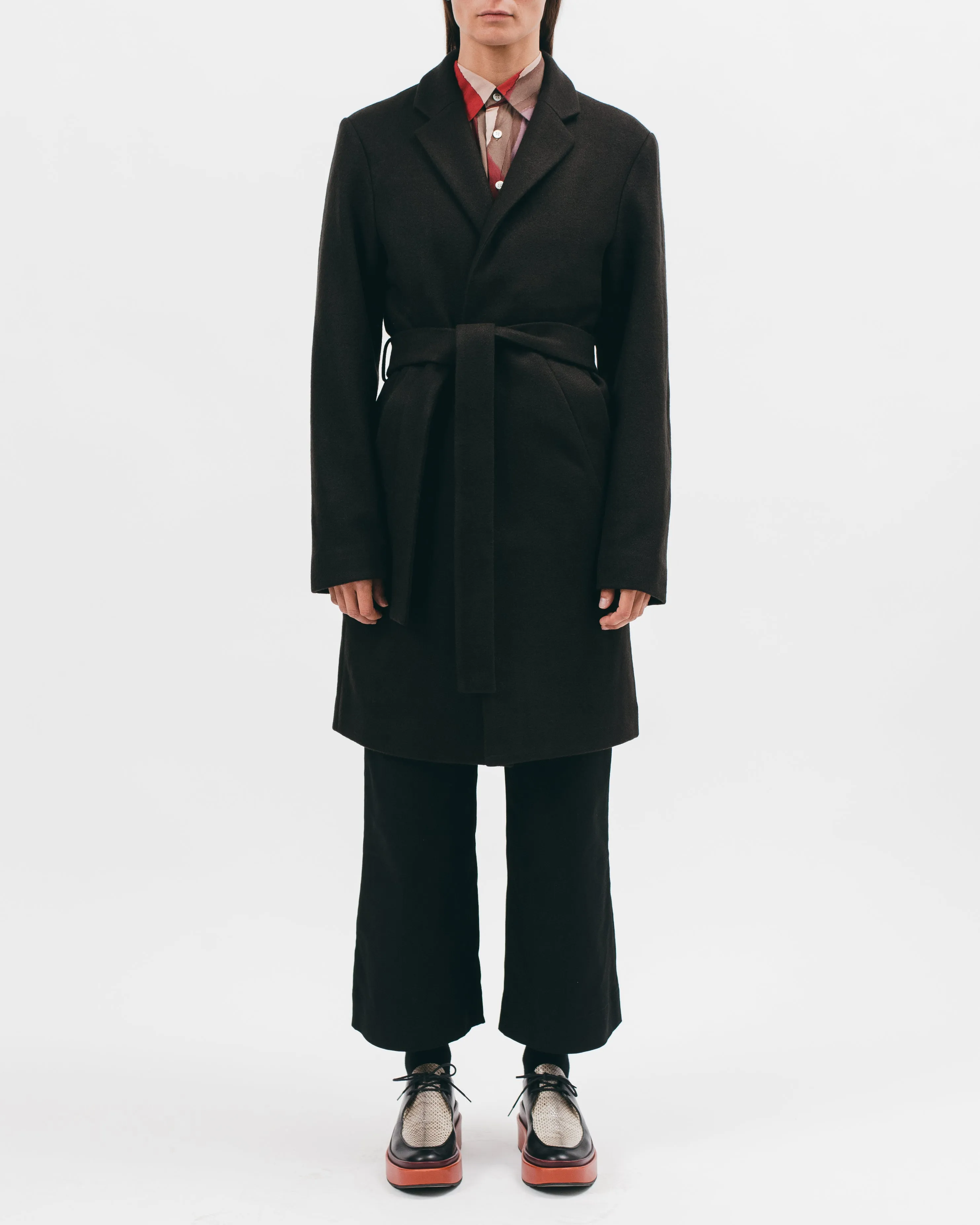 Belted Overcoat - Black