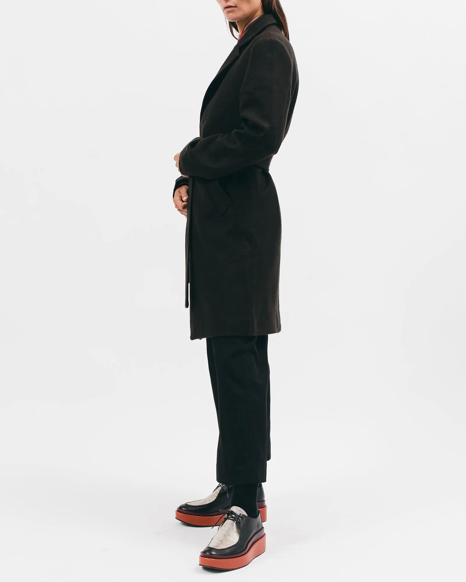 Belted Overcoat - Black