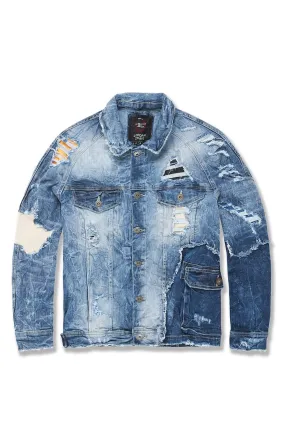 Big Men's Ambition Denim Trucker Jacket (Aged Wash)