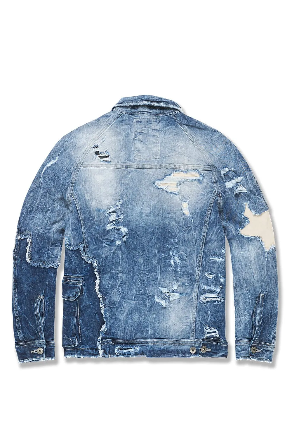 Big Men's Ambition Denim Trucker Jacket (Aged Wash)