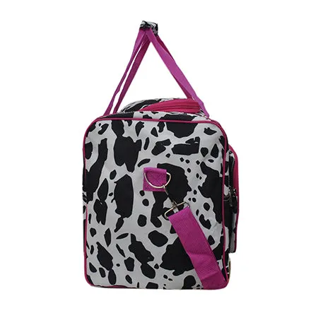 Black Cow Hot Pink NGIL Canvas 23" Duffle Bag