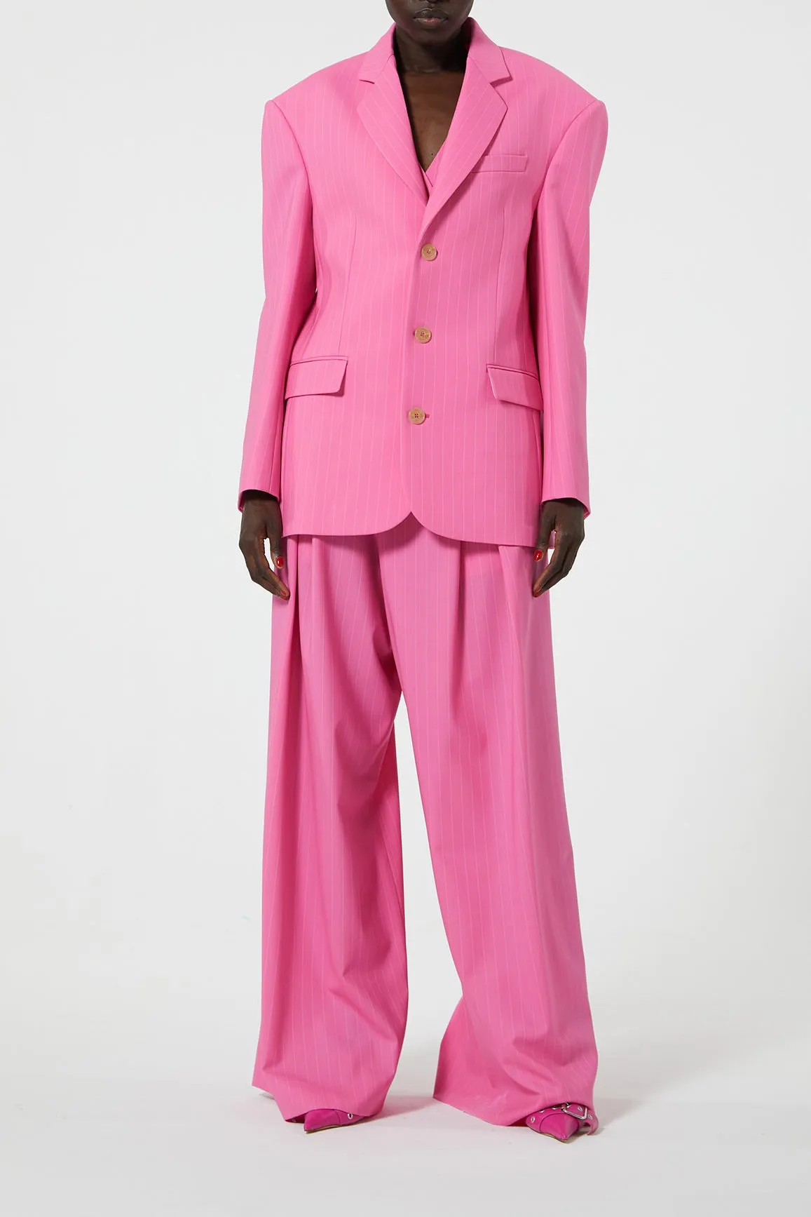 Blazer Pinstripe in Pink