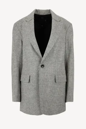 Blazer Raw Cut in Heather Grey