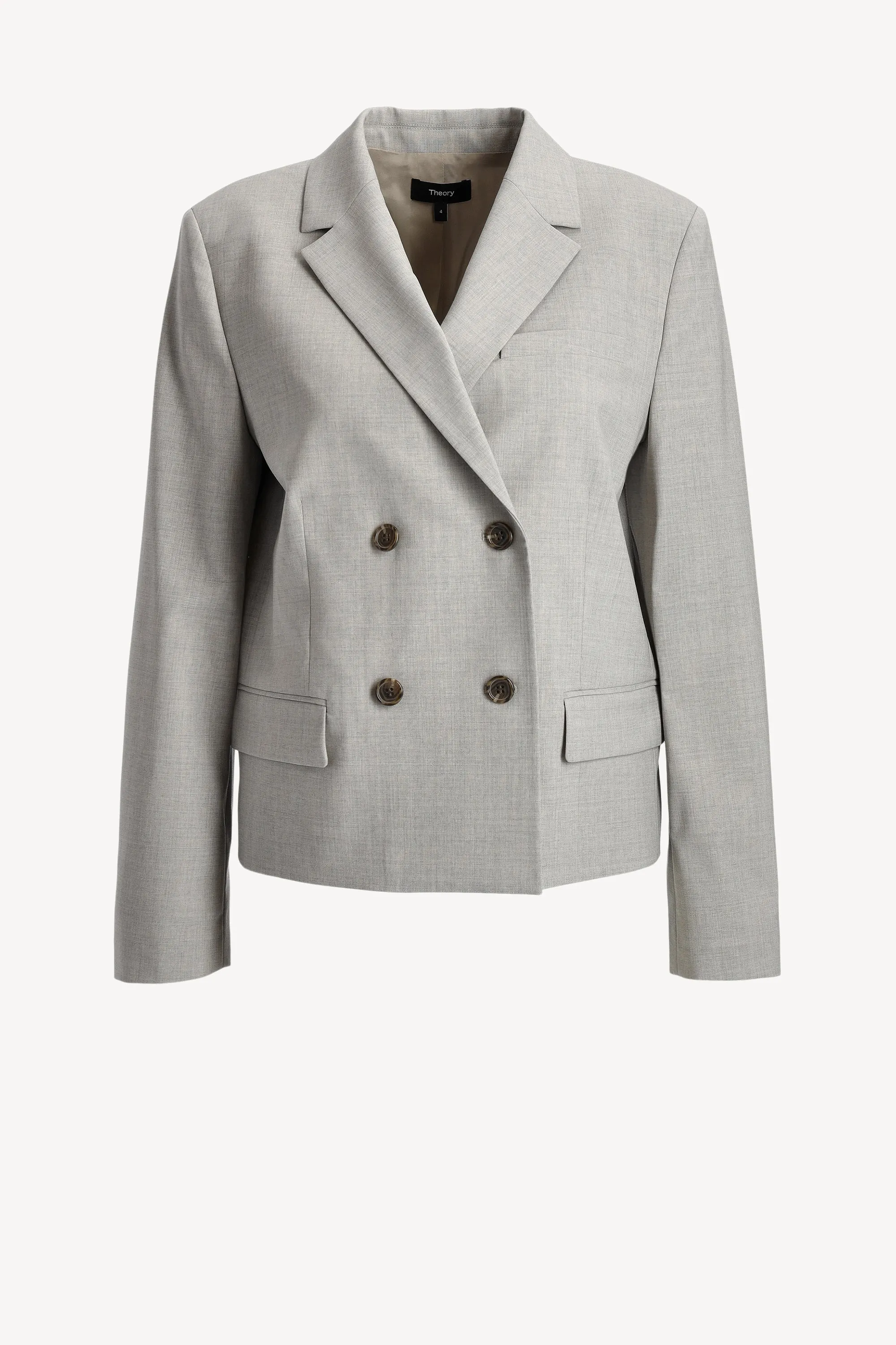 Blazer Square in Light Grey Melange