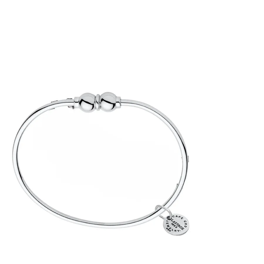 Cape Cod Bracelet in Sterling Silver With a Double Ball