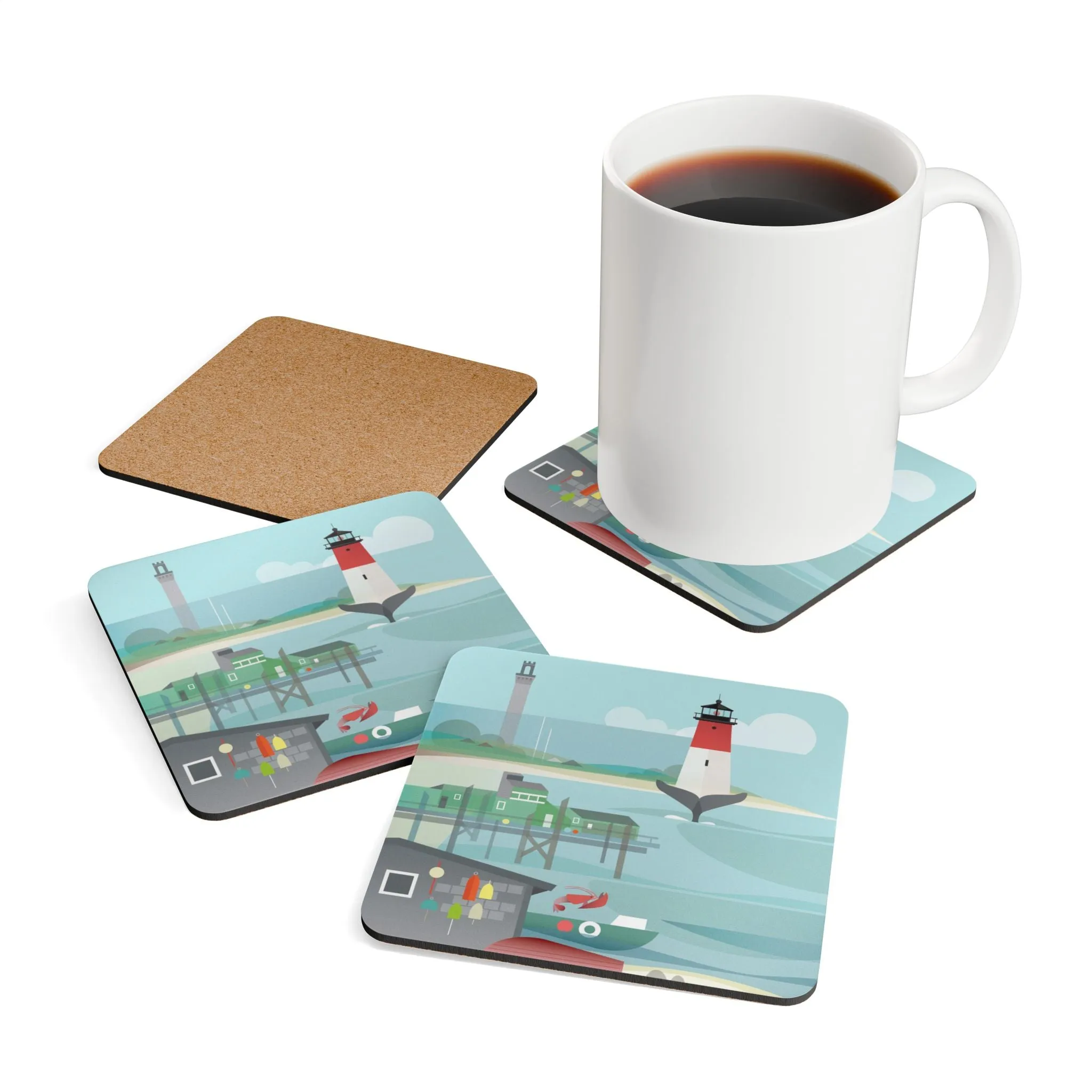 Cape Cod Corkwood Coaster Set