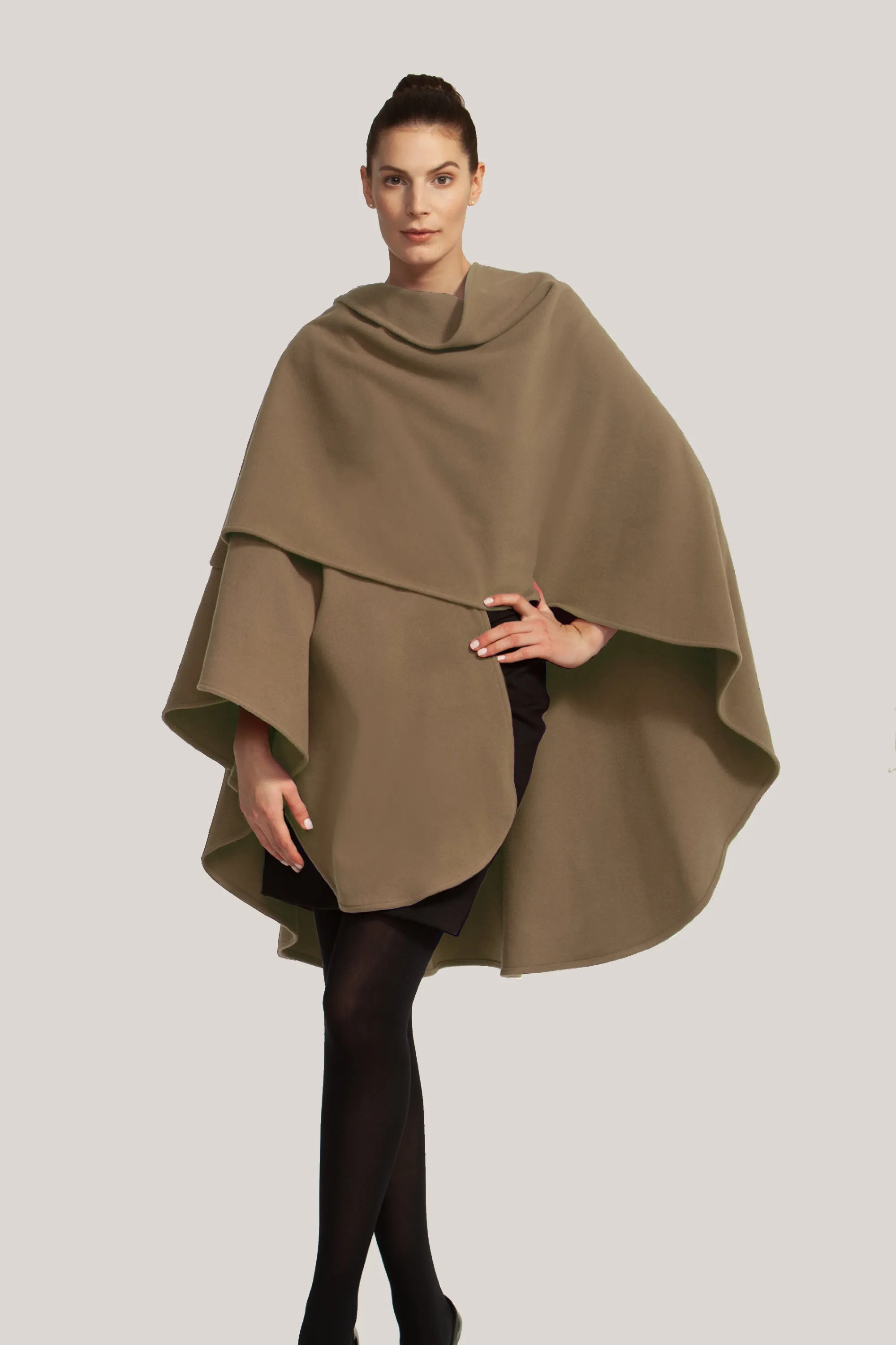 Cashmere & Wool Long Cape 991