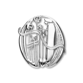 Charles Rennie Mackintosh Silver Brooch B348