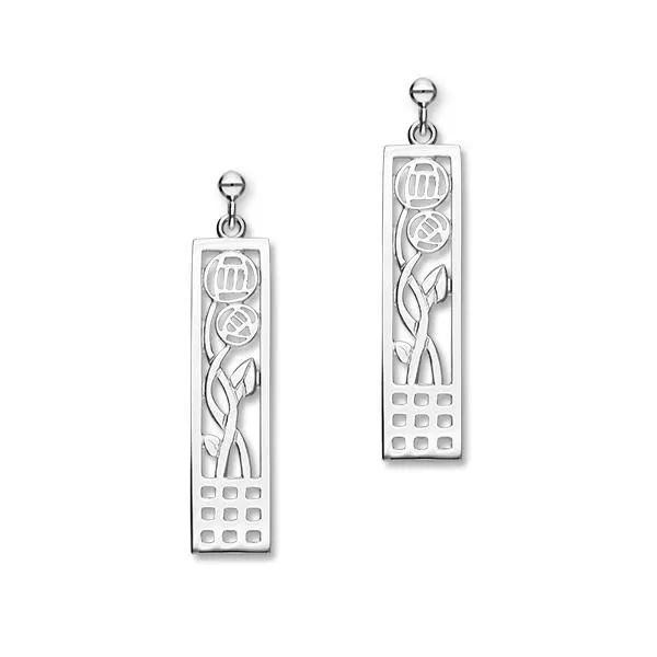 Charles Rennie Mackintosh Silver Earrings E475