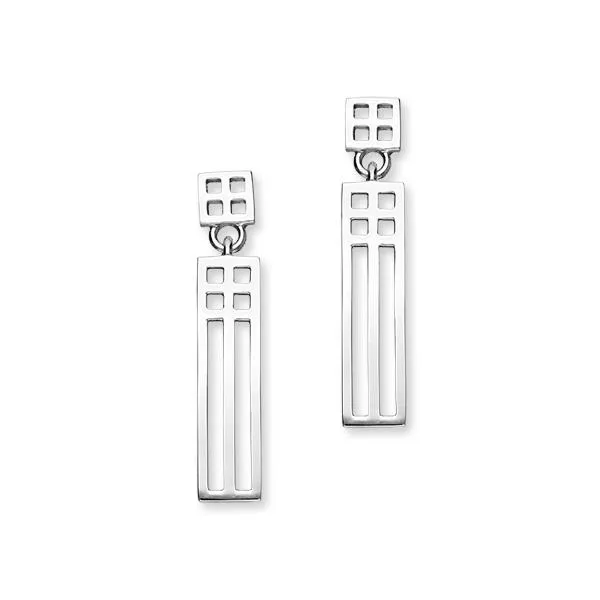 Charles Rennie Mackintosh Silver Earrings E631