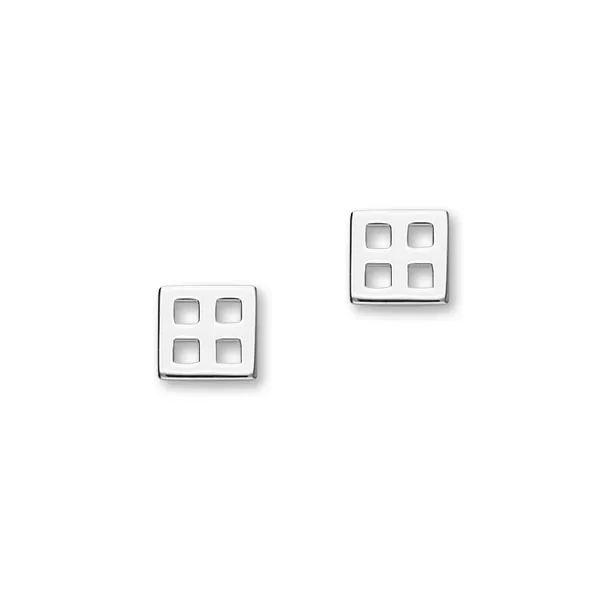 Charles Rennie Mackintosh Sterling Silver Stud Earrings, E630