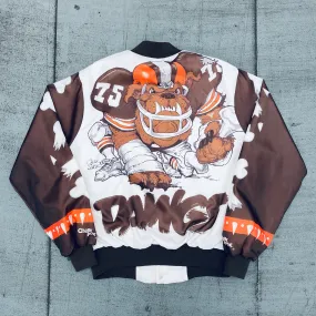 Cleveland Browns: 1990's Chalk Line Fanimation Bomber Jacket (M)