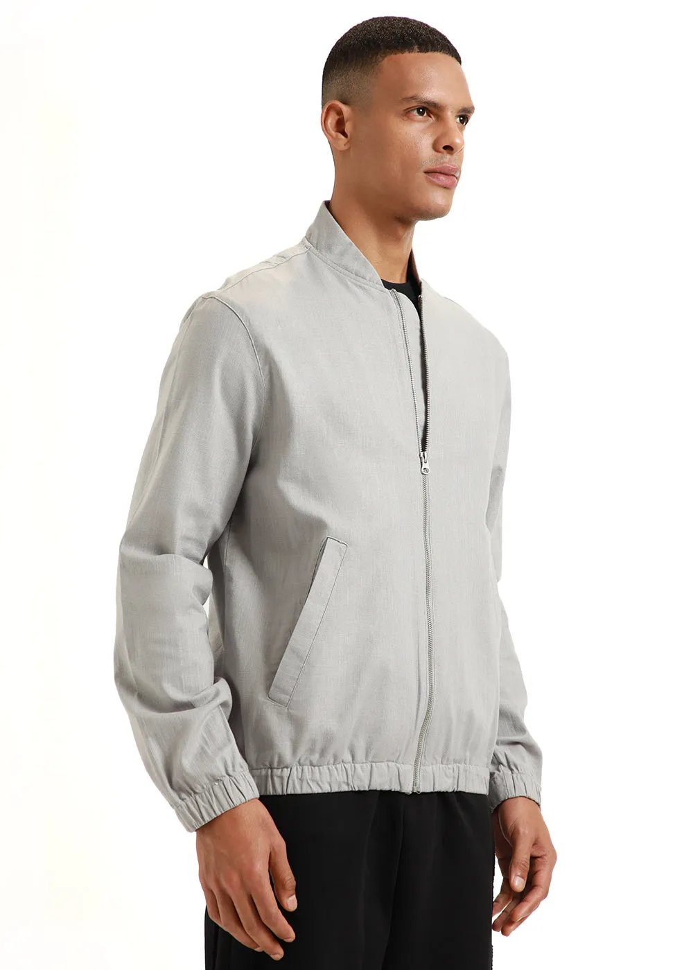 Cloud Bomber Linen Jacket