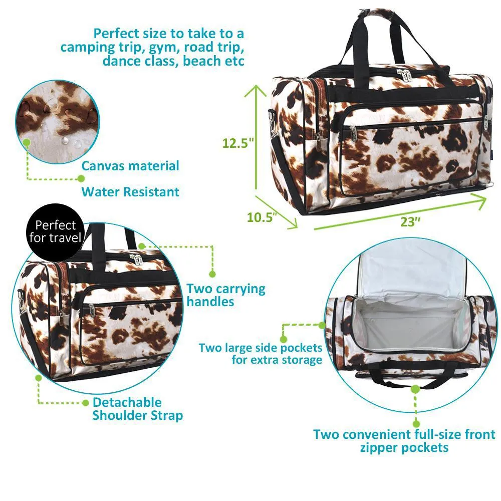 Cow Print NGIL Canvas 23" Duffle Bag