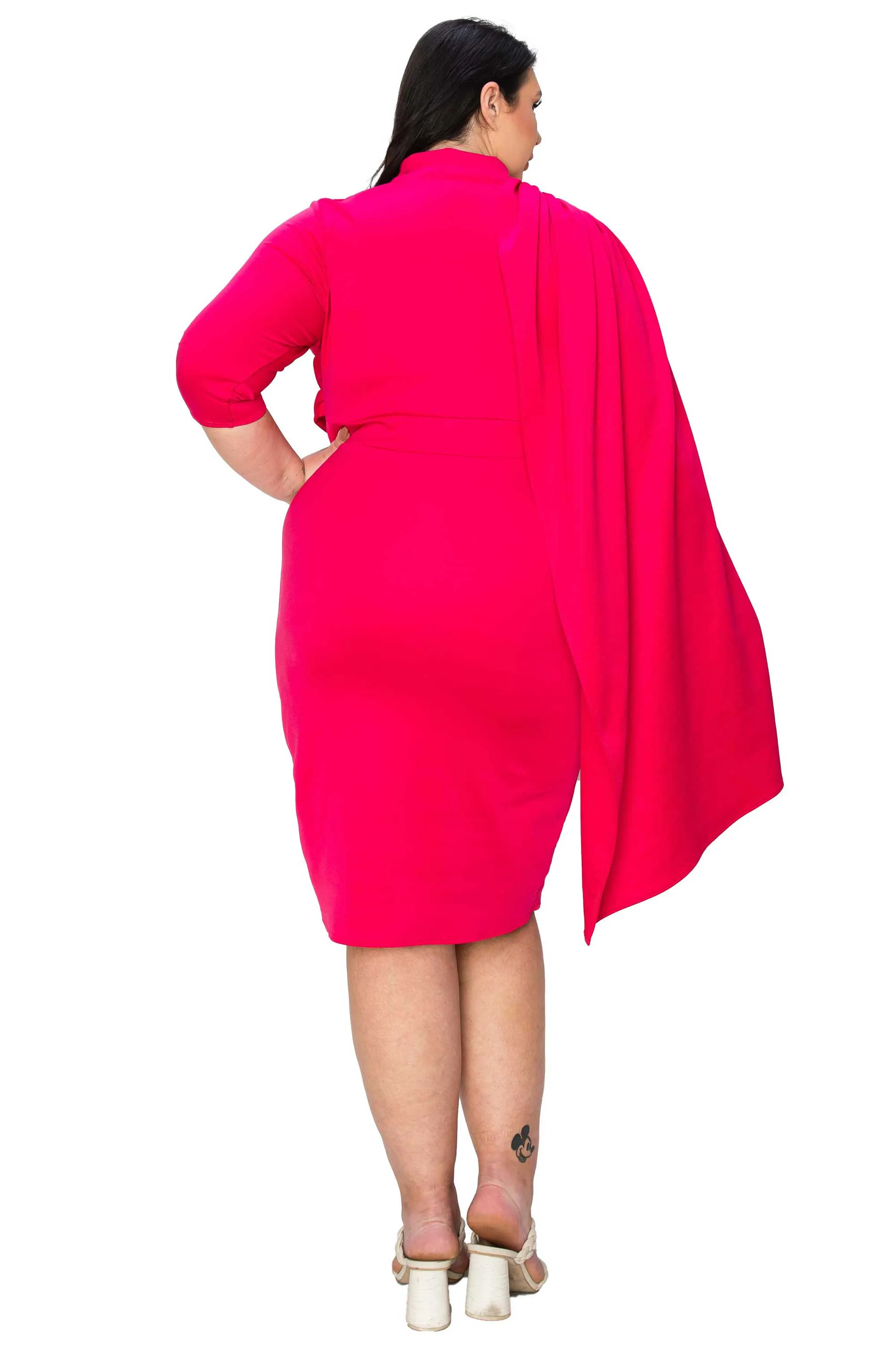 Dahlia Sash Cape Dress