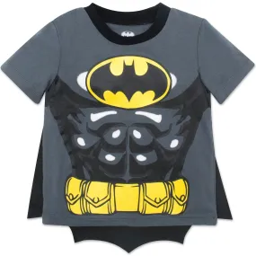 DC Comics Justice League Batman Cosplay T-Shirt and Cape