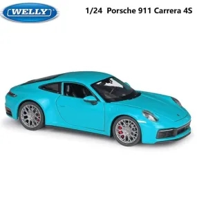 Diecast 1:24 Car Porsche 911 Carrera 4S Simulator Toy Sports Car Model Car Alloy Metal Toy Car For Childen Gift Collection