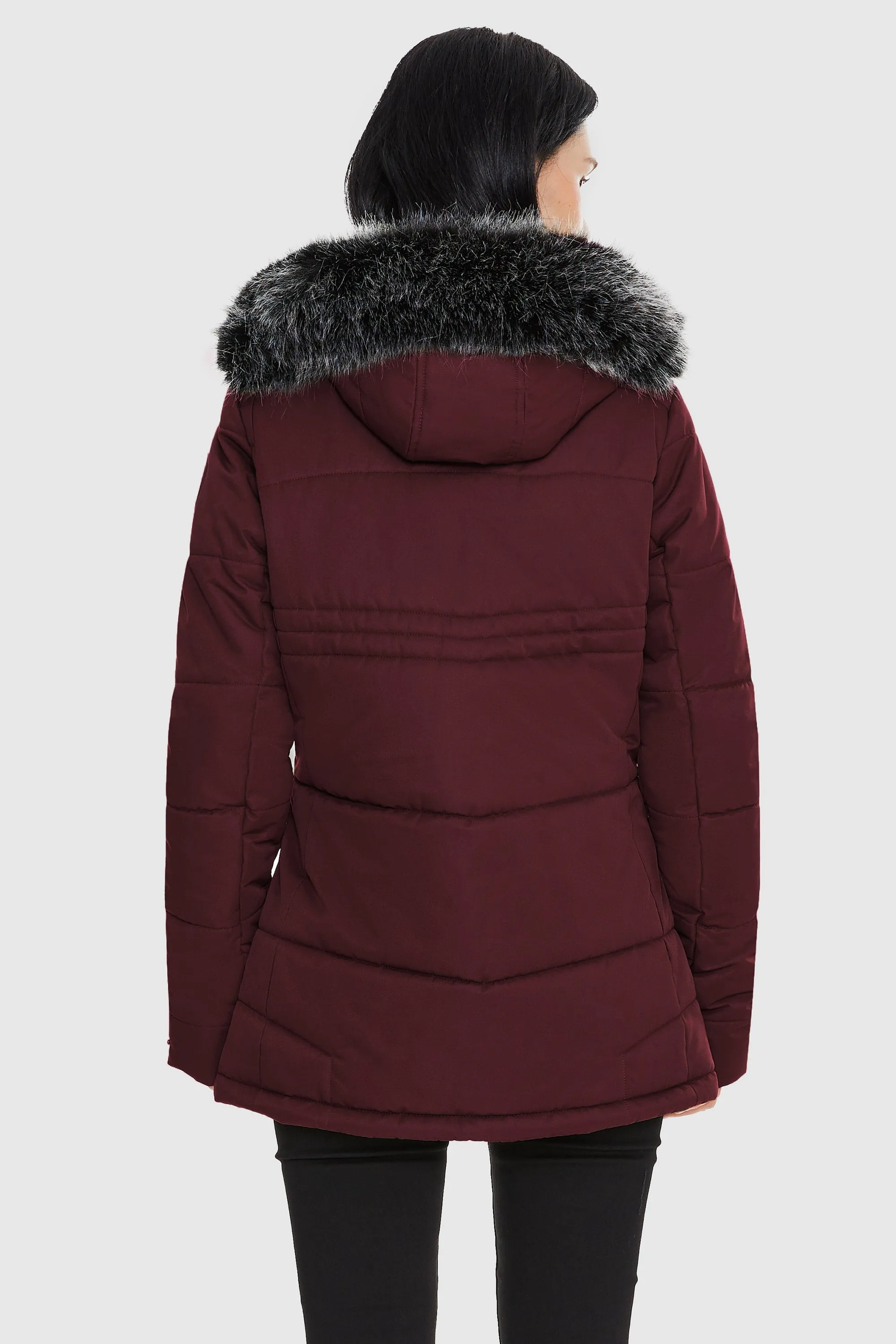 Faux Fur Hooded Mountain Parka