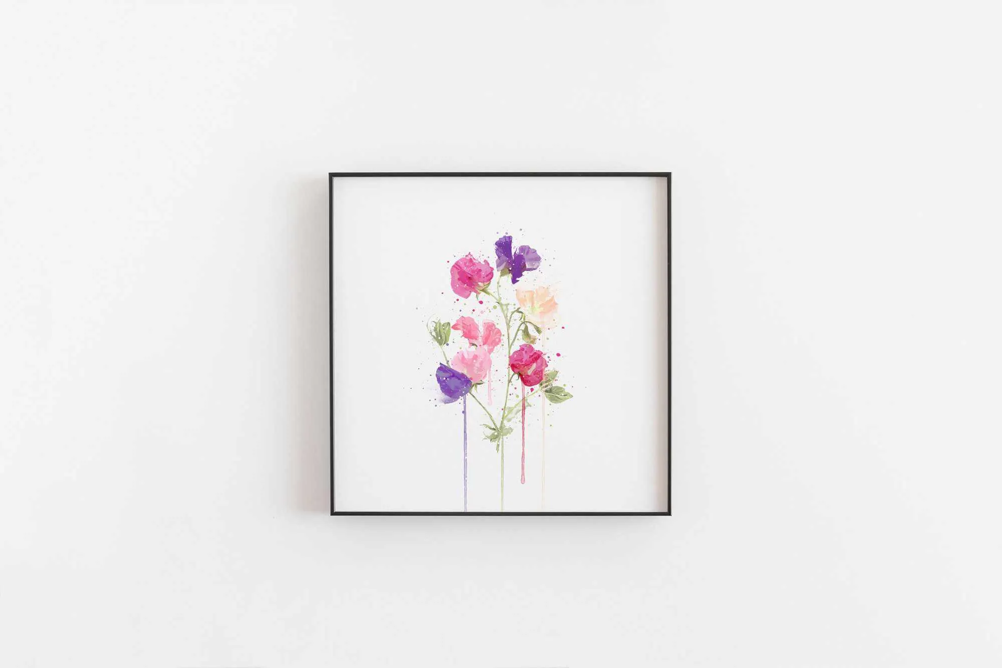 Flower Wall Art Print 'Sweet Pea'