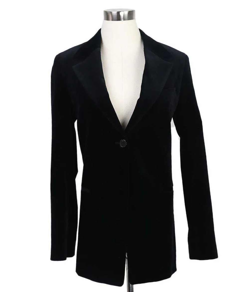 Frame Black Velvet Blazer sz 2