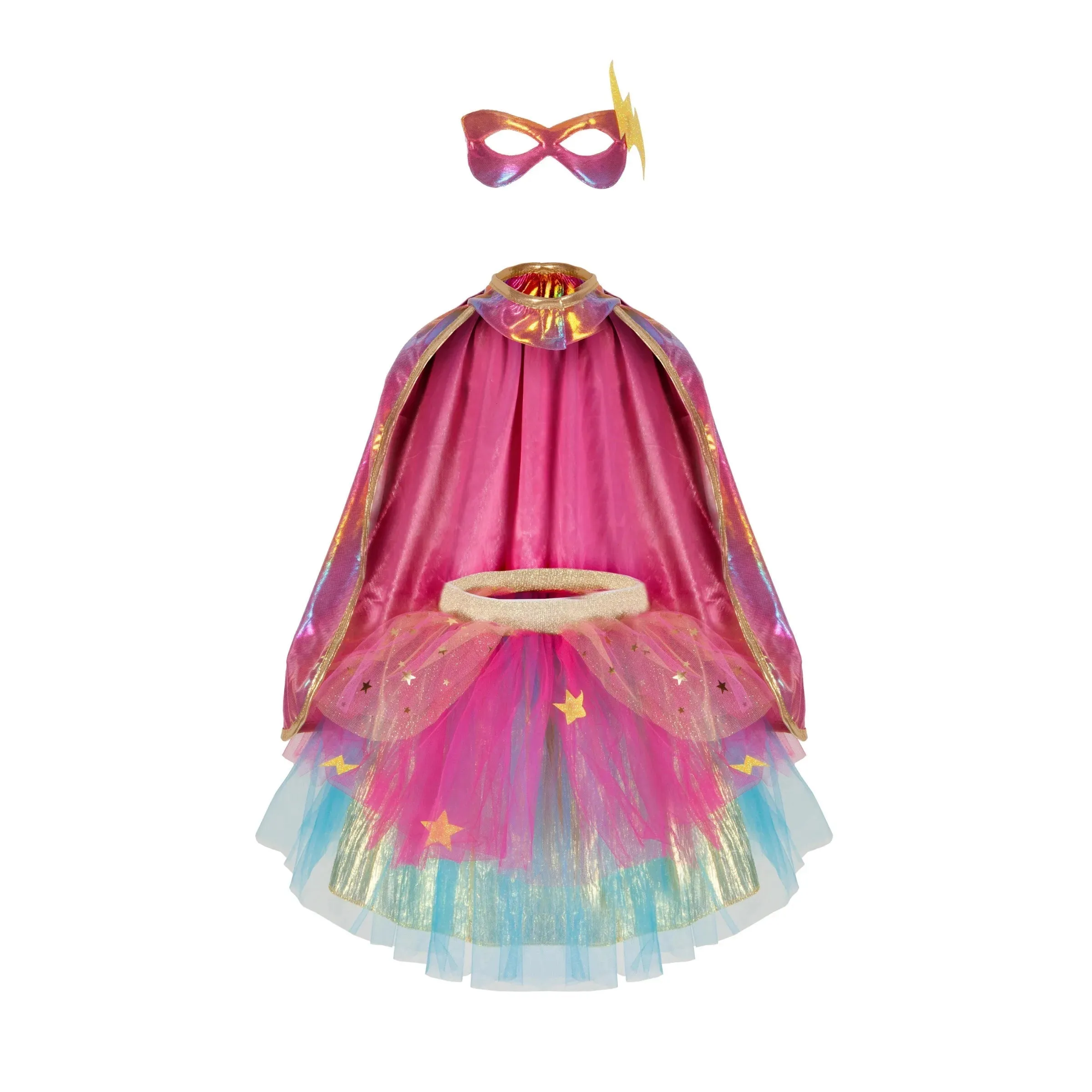 Great Pretenders Super Duper Tutu/Cape/Mask Pink & Gold