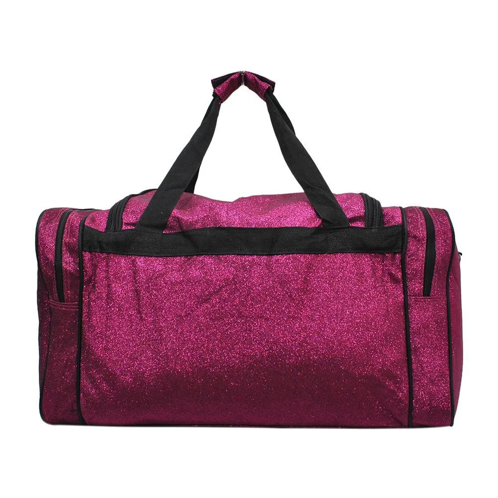 Hot Pink Glitter NGIL Canvas 20" Duffle Bag