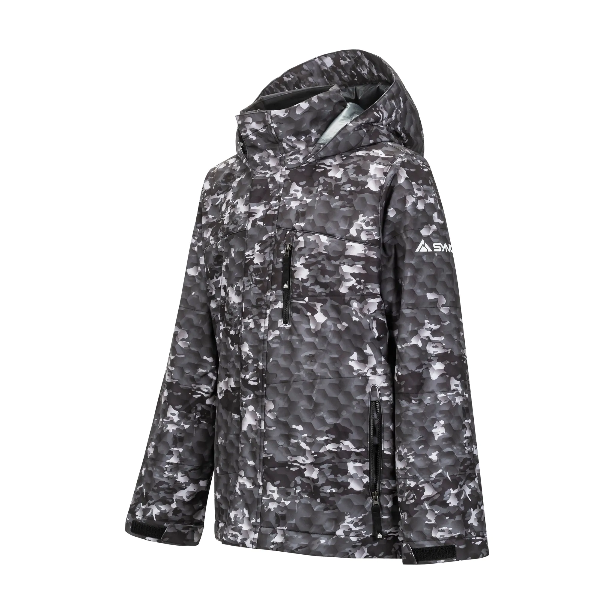 Kid's Junior Blaster Ski Parka - Black Camo