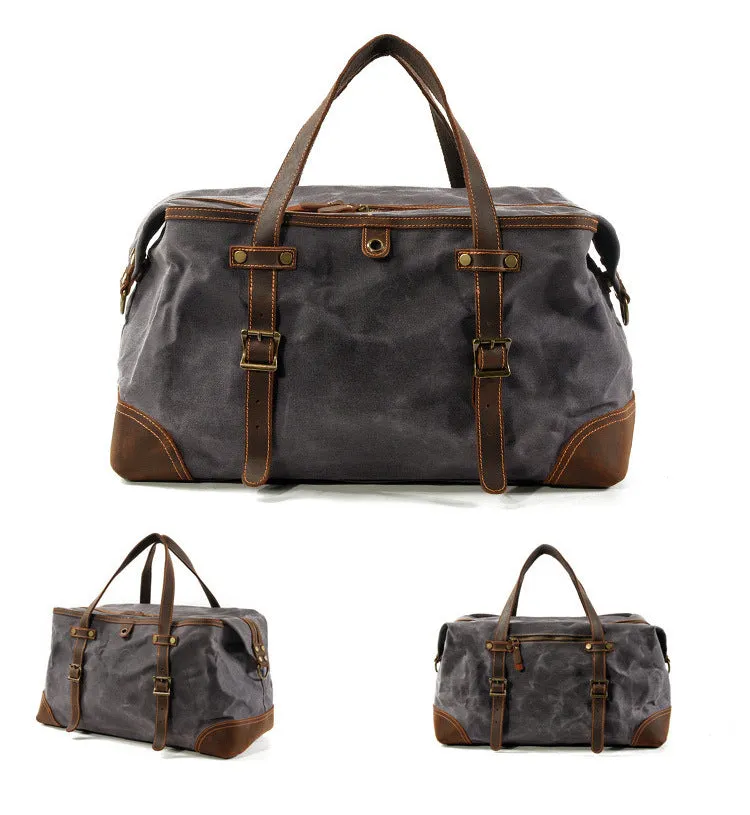 Lomani Waxed Canvas Duffle Bag