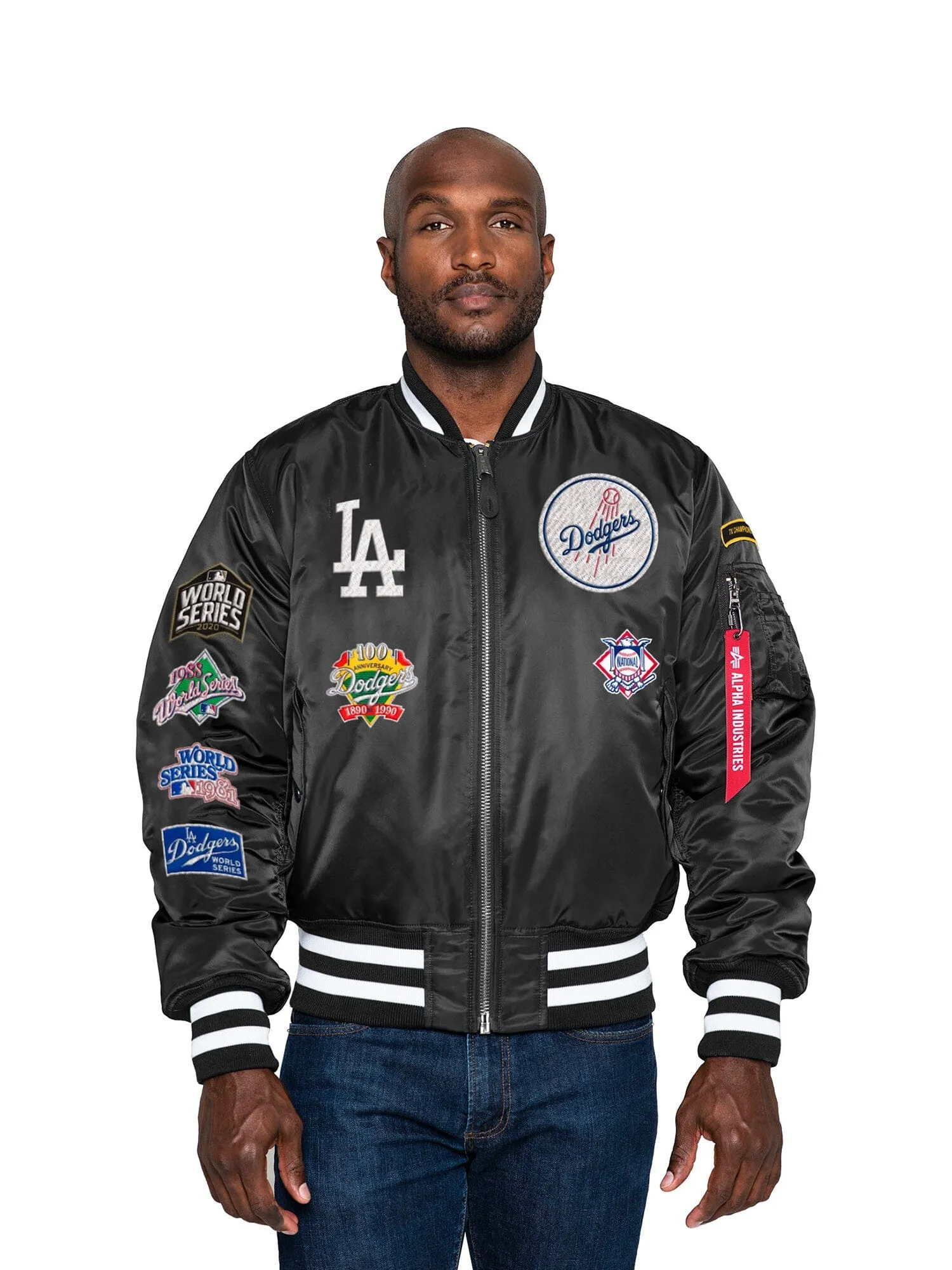 LOS ANGELES DODGERS X ALPHA X NEW ERA MA-1 BOMBER JACKET