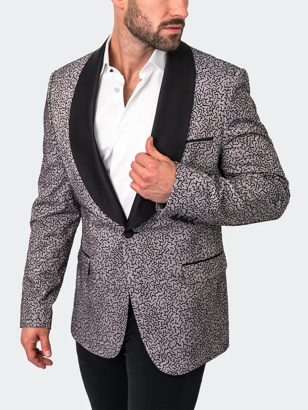 Maceoo Blazers.Maceo | Blazer Shawl Ceremonialgrey Grey