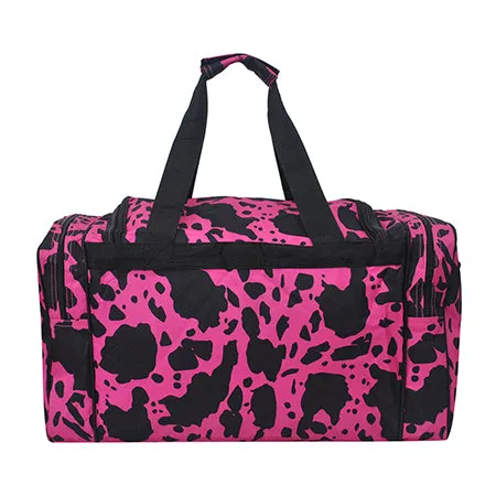 Neon Cow Hot Pink NGIL Canvas 20" Duffle Bag