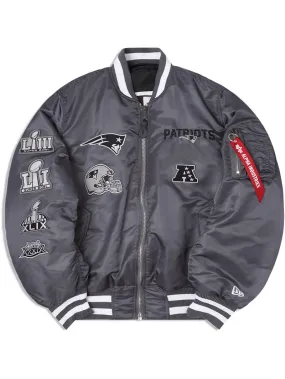 NEW ENGLAND PATRIOTS X ALPHA X NEW ERA MA-1 BOMBER JACKET