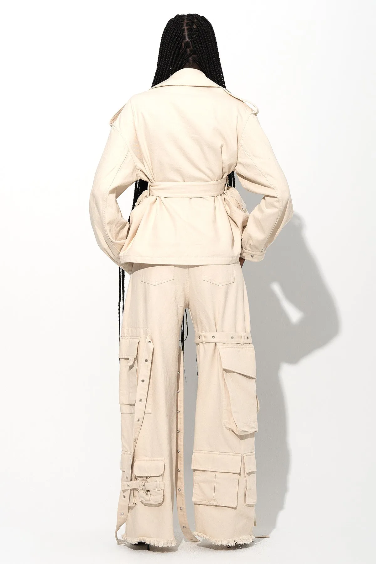 OFF-WHITE CROPPED TRENCH COAT