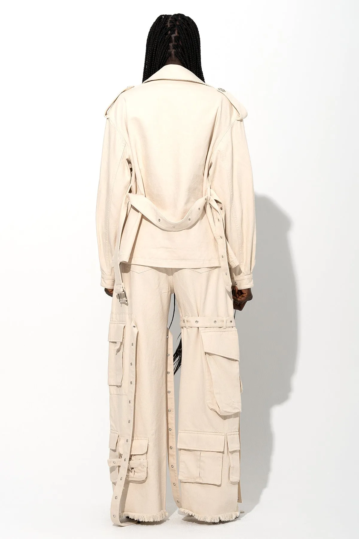 OFF-WHITE CROPPED TRENCH COAT