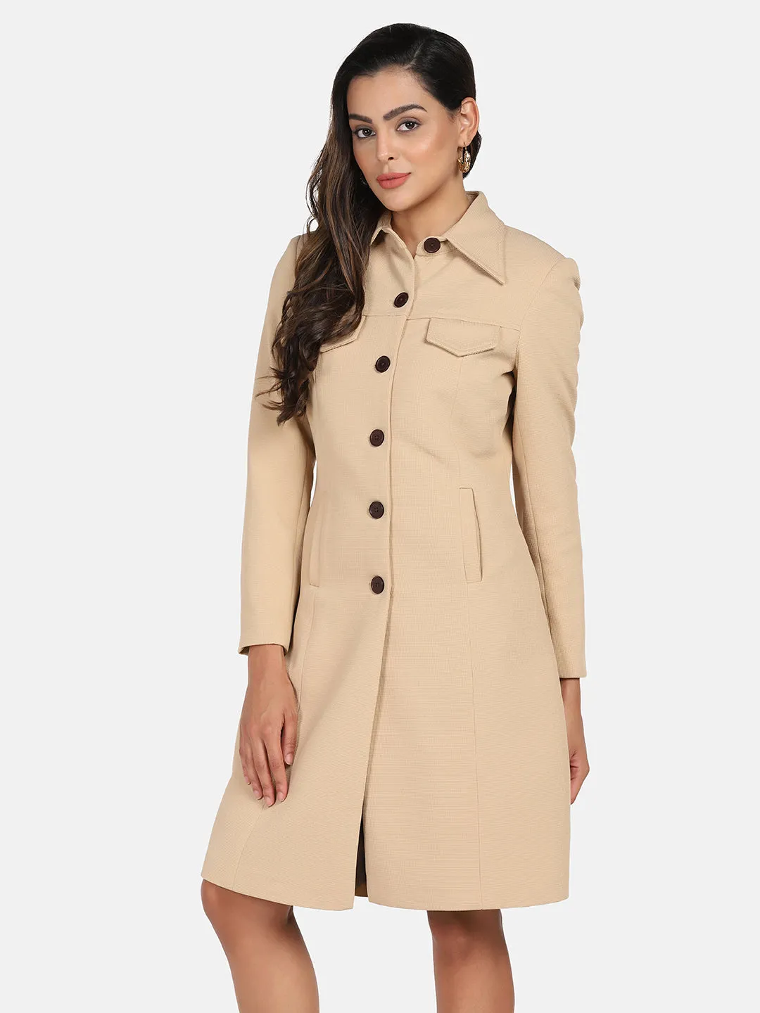 Stretch OverCoat - Beige