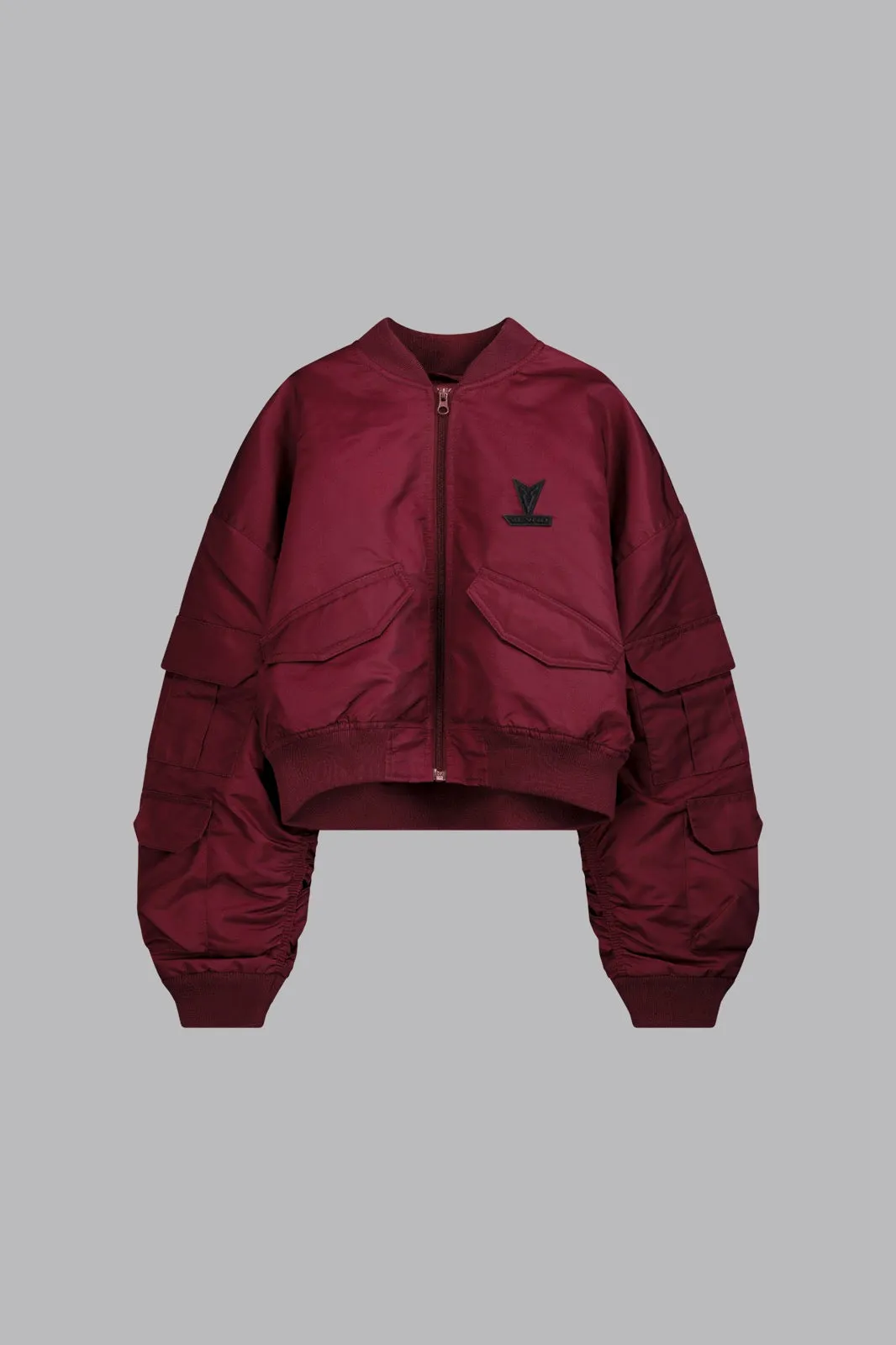 V_FLYTE BOXY BOMBER JACKET - Burgundy